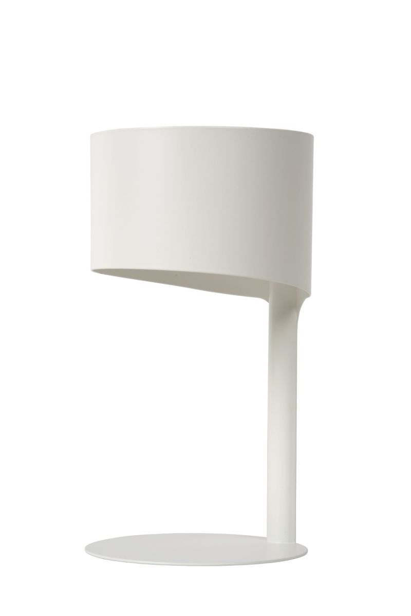 Lucide KNULLE - Stolná lampa - Ø 15 cm - 1xE14 - Biela